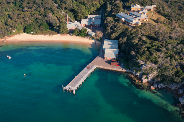 The Quarantine Station and its surroundings from above 