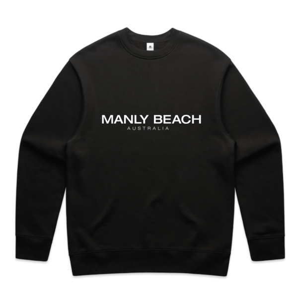 Manly Beach – Crew neck–  Black