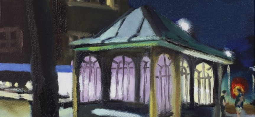 Wendy Sharpe, Autumn Night, Manly, 2019, oil on canvas. MAG&M Collection